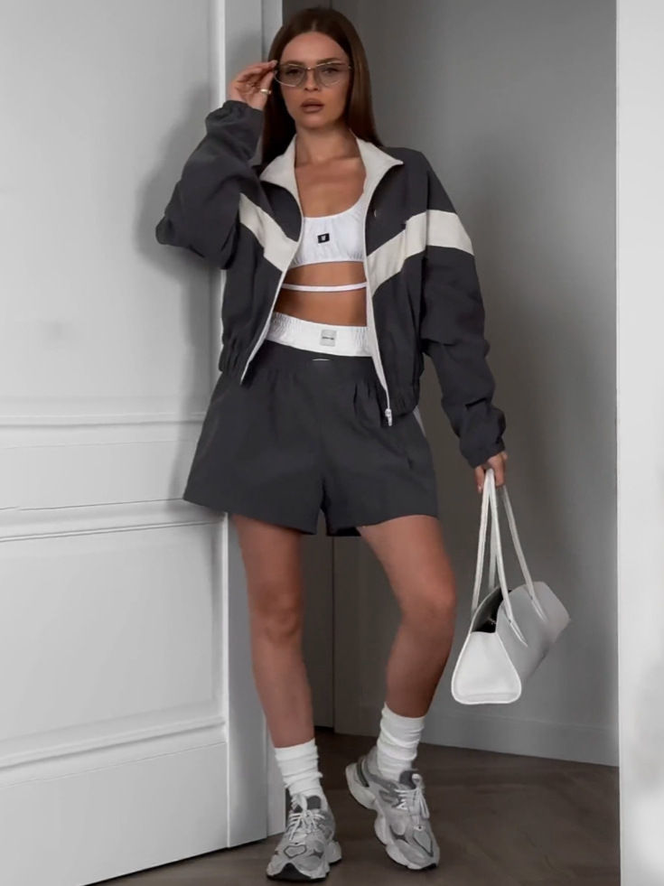 Jackets | Womens Cardi B Woven Satin Track Top Womens Jackets